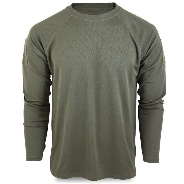 T-shirt manches longues Mil-Tec Tactical Quickdry polyester respirant avec boucles pouces