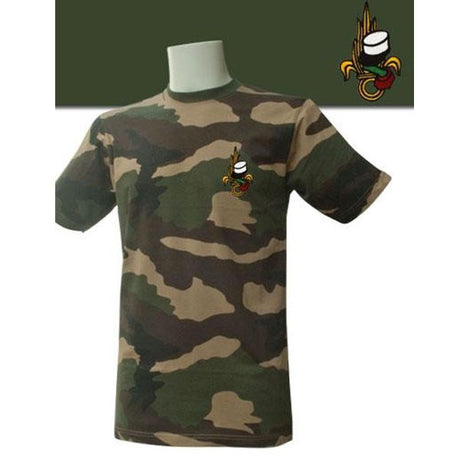 T-shirt militaire Patrol Equipement à motif imprimé brodé Légion étrangère 180 g