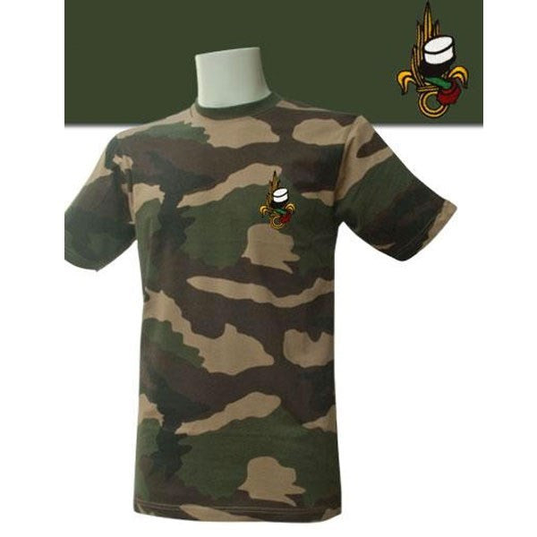 T-shirt militaire Patrol Equipement à motif imprimé brodé Légion étrangère 180 g