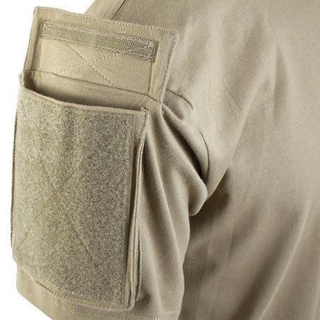 T-shirt tactique Mil-Tec en 100 % coton avec poches auto-agrippantes sur les deux manches pour patches