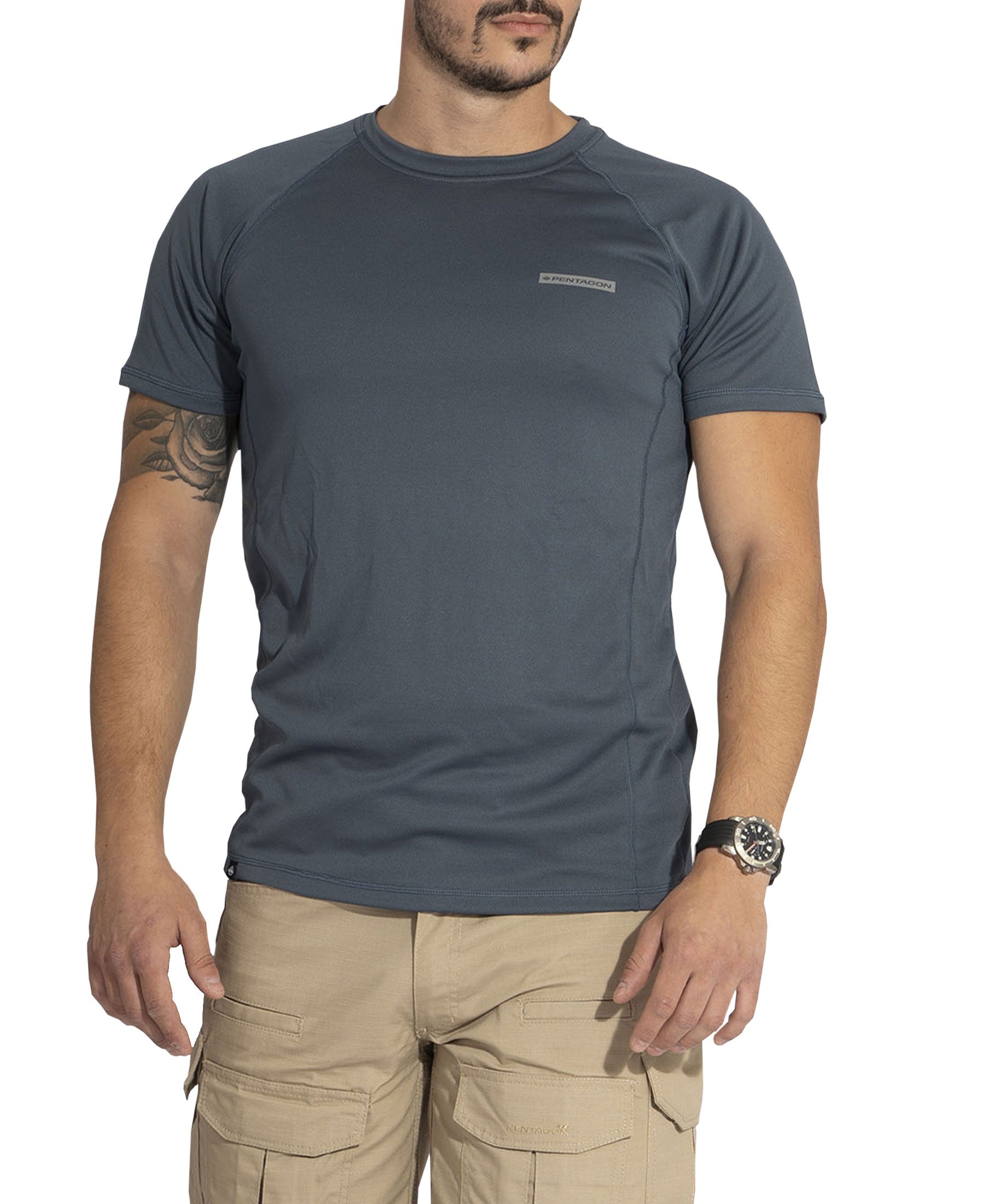T-shirt technique Pentagon Bodyshock MK2 en polyester séchage rapide coupe près du corps