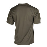 T-shirt thermorégulateur Mil-Tec Tactical Quick Dry polyester respirant avec bandes patches