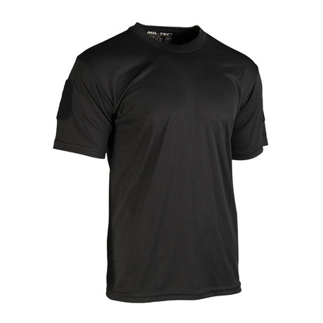T-shirt thermorégulateur Mil-Tec Tactical Quick Dry polyester respirant avec bandes patches
