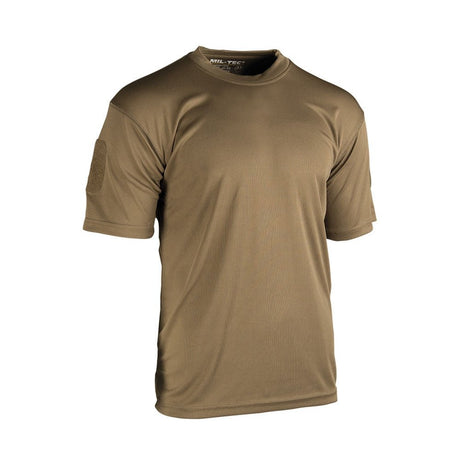 T-shirt thermorégulateur Mil-Tec Tactical Quick Dry polyester respirant avec bandes patches