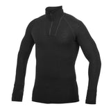 T - shirt thermorégulateur hiver ZIP TURTLENECK LITE Woolpower - Noir - Welkit.com