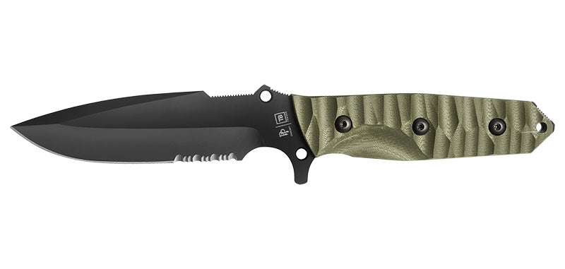 Couteau à lame fixe TB Outdoor Maraudeur Mixte G10 Toxifié acier Acier MOX lame 113 mm