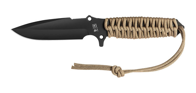 Couteau à lame fixe TB Outdoor Maraudeur Paracord 550 Lisse acier Acier MOX lame 113 mm
