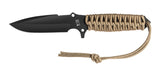 Couteau à lame fixe TB Outdoor Maraudeur Paracord 550 Lisse acier Acier MOX lame 113 mm