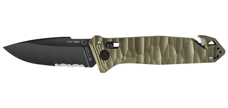Couteau pliant TB Outdoor CAC S200 Mixte Toxifié - 3 fonctions acier Nitrox lame 85 mm