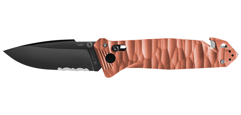 Couteau pliant TB Outdoor CAC S200 Mixte Toxifié - 3 fonctions - Corail acier Nitrox lame 85 mm