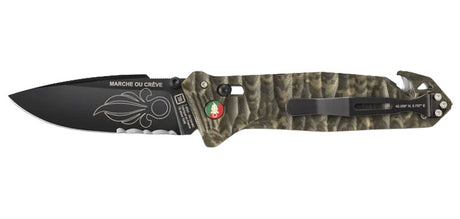 Couteau pliant TB Outdoor CAC Mixte Légion Étrangère Engagement acier Nitrox lame 85 mm