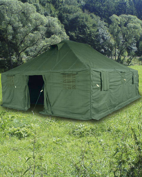 Tente militaire Mil-Tec 6 x 5 m en toile polyester 300 g/m² armature acier 30 m² au sol