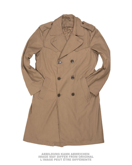Trench-coat de l'armée italienne, manteau long de surplus militaire d'occasion, lot de 5