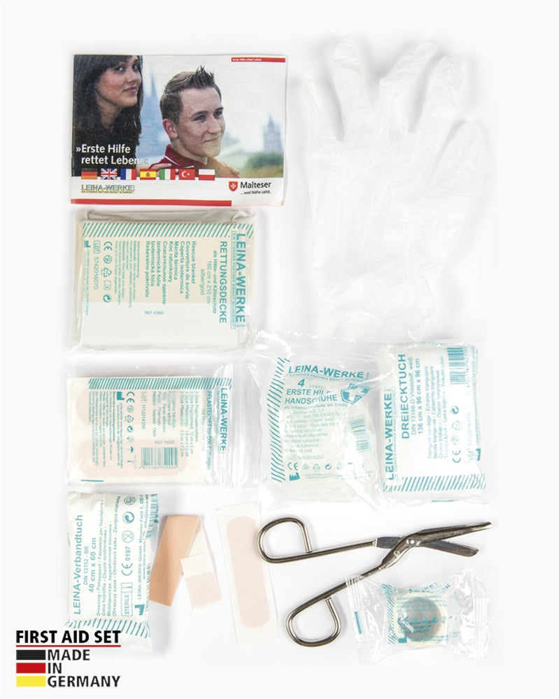 Trousse de premiers secours Mil-Tec Leina 25 pièces fabriquée en Allemagne