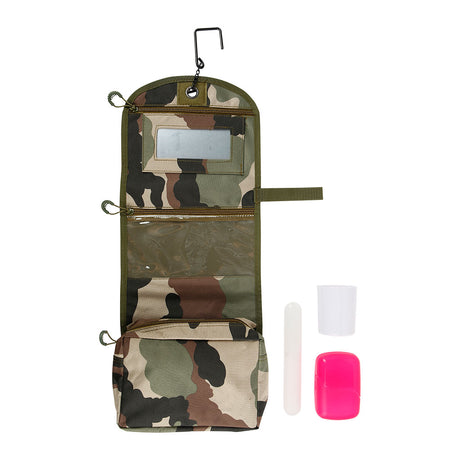Trousse de toilette Ares TTOPS petit modèle garnie pour déplacement et camp court