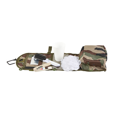 Trousse de toilette Ares TTOPS petit modèle garnie pour déplacement et camp court