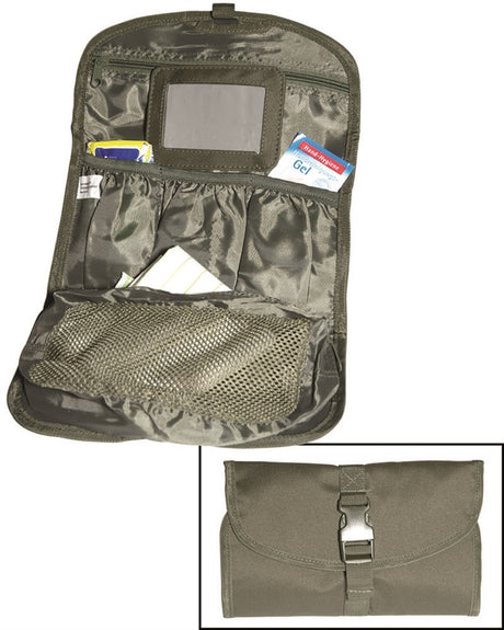 Trousse de toilette Mil-Tec Classic en polyester PVC à suspendre avec multiples compartiments d'organisation