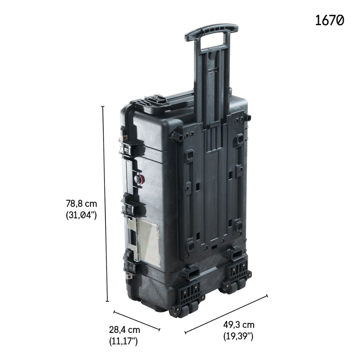 Valise étanche Peli 1670 Protector IP67 intérieur 71,4 x 41,9 x 23,3 cm, 82,6 kg flottabilité