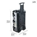 Valise étanche Peli 1670 Protector IP67 intérieur 71,4 x 41,9 x 23,3 cm, 82,6 kg flottabilité