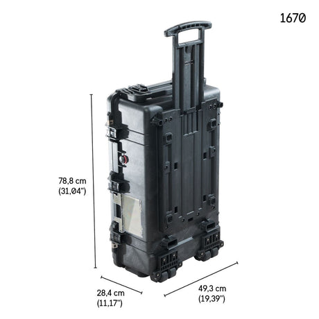 Valise étanche Peli 1670 Protector IP67 intérieur 71,4 x 41,9 x 23,3 cm, 82,6 kg flottabilité
