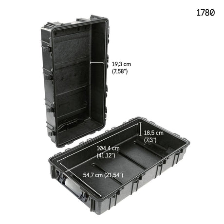 Valise étanche Peli 1780 Protector à roulettes intérieur 104,4 x 54,7 x 37,8 cm vendue vide