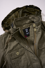 Veste Brandit Britannia coupe femme en coton capuche dans le col et quatre poches
