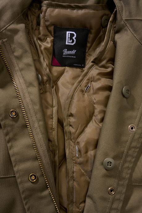 Veste Brandit M65 Classic coupe femme doublure amovible et quatre poches frontales