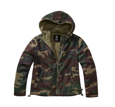 Veste coupe-vent Brandit coupe femme doublée polaire capuche et poches à glissière