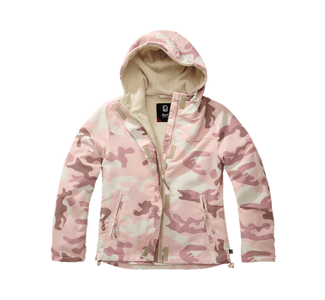 Veste coupe-vent Brandit coupe femme doublée polaire capuche et poches à glissière