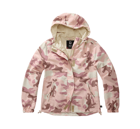 Veste coupe-vent Brandit coupe femme doublure filet respirante capuche à cordon