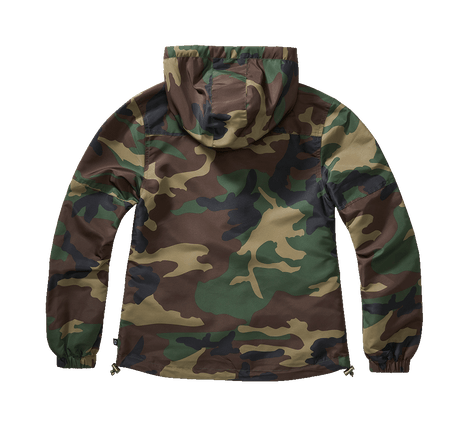 Veste coupe-vent Brandit coupe femme doublure filet respirante capuche à cordon