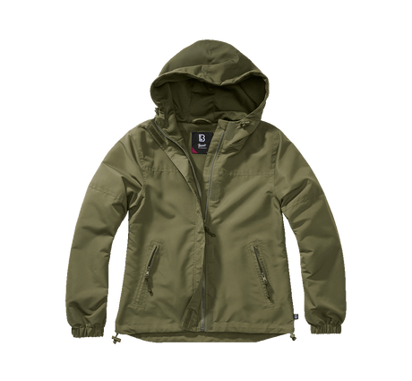 Veste coupe-vent Brandit coupe femme doublure filet respirante capuche à cordon