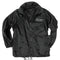 Veste coupe-vent Mil-Tec Security en nylon avec capuche intégrée et écusson amovible