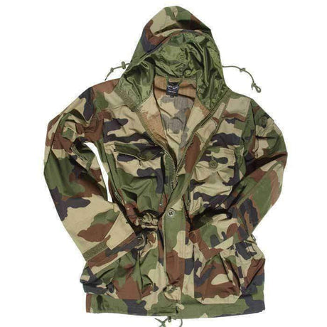 Veste de combat Mil-Tec Commando Light Weight en polyester-coton ripstop avec capuche et renforts coudes