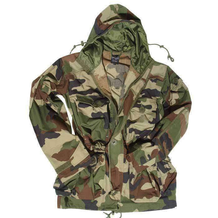 Veste de combat Mil-Tec Commando Light Weight en polyester-coton ripstop avec capuche et renforts coudes