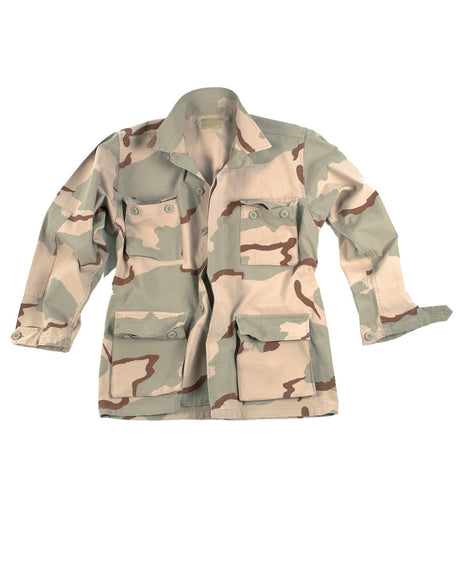 Veste de combat Mil-Tec type US BDU en coton ripstop prélavé avec renforts aux coudes