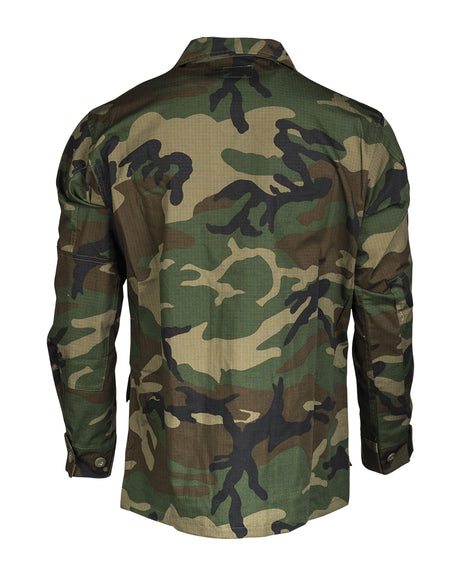 Veste de combat Teesar type US BDU en coton ripstop 200 g/m² avec quatre poches plaquées