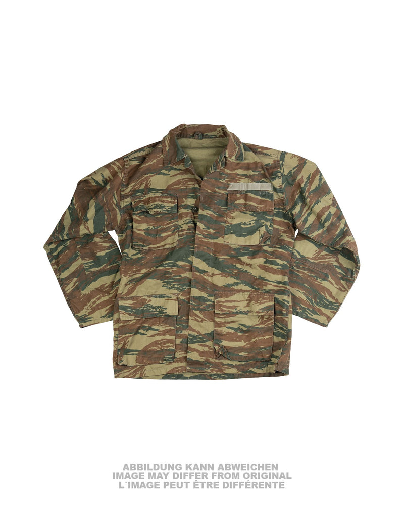 Veste de combat grecque type BDU en coton-polyester, surplus d'occasion