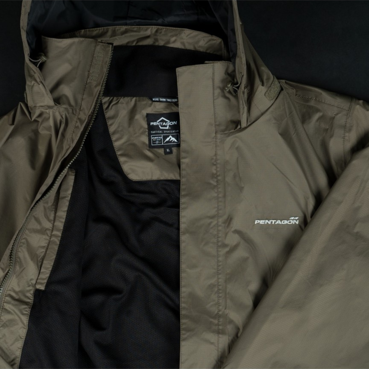 Veste de pluie Pentagon Atlantic 2.0 nylon ripstop déperlant Teflon ventilation dorsale