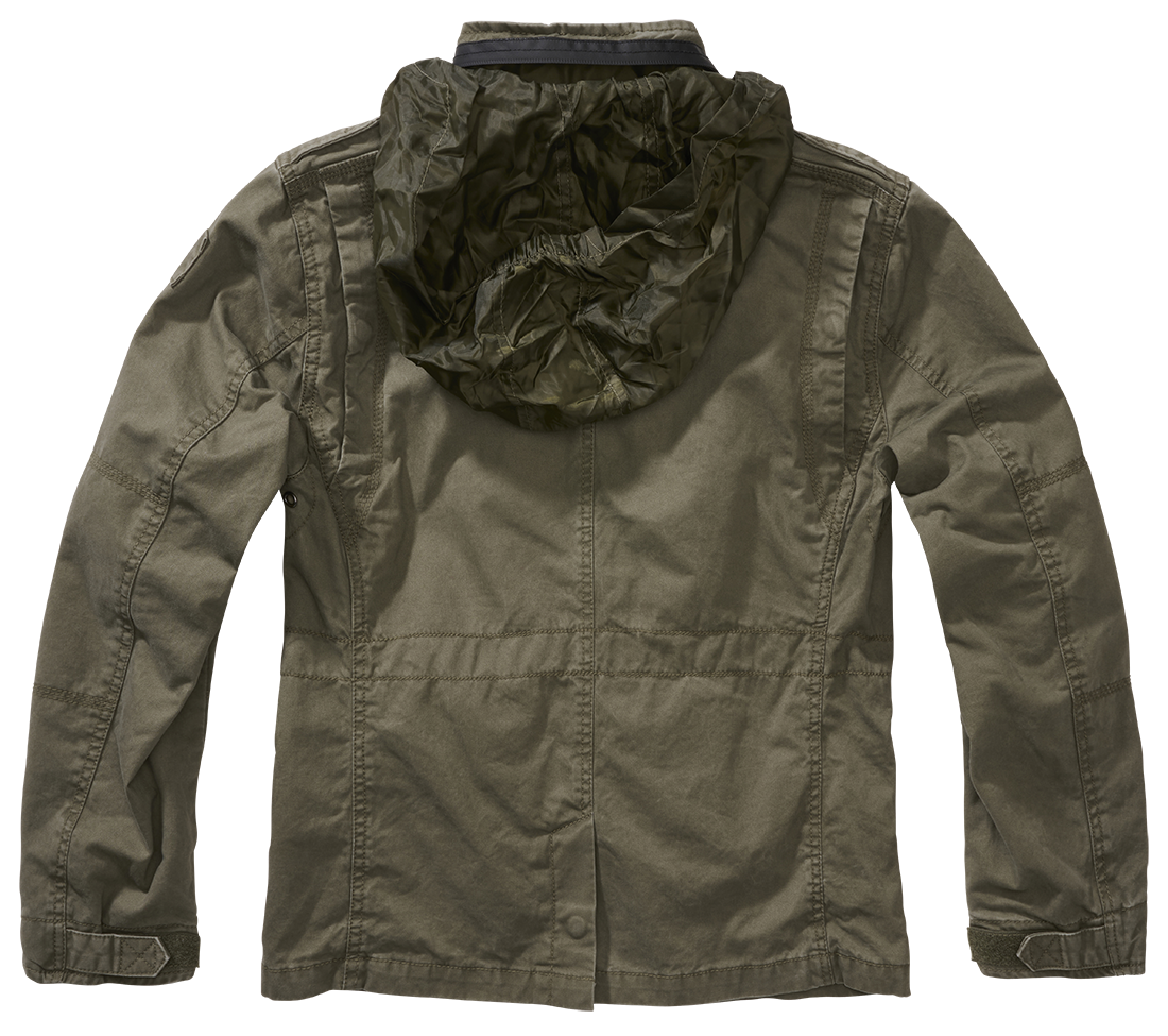 Veste enfant Brandit Britannia coton capuche dans le col cinq poches et aérations