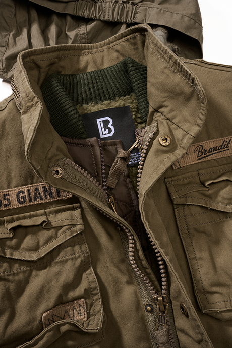 Veste enfant Brandit M65 Giant coton doublure amovible six poches et capuche dans le col