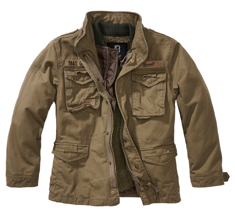 Veste enfant Brandit M65 Giant coton doublure amovible six poches et capuche dans le col
