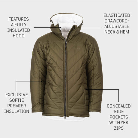 Veste isolante réversible Snugpak Softie Jacket 12 WGTE confort -15 °C capuche isolée enroulable