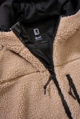 Veste polaire Brandit coupe femme à capuche maille peluche et trois poches à glissière