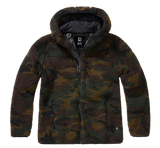 Veste polaire Brandit coupe femme à capuche maille peluche et trois poches à glissière