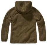 Veste polaire Brandit coupe femme à capuche maille peluche et trois poches à glissière