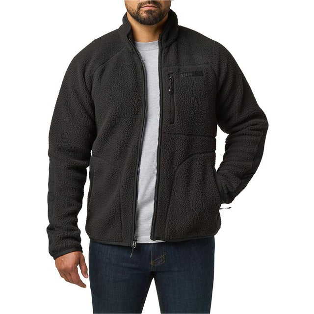 Veste polaire HQ Tech Fleece 5.11 Tactical sherpa pebble empiècements nylon N6