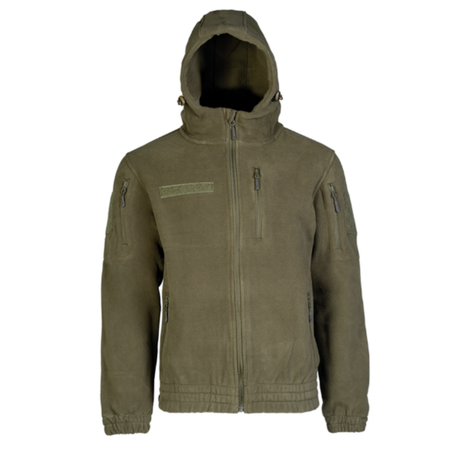 Veste polaire Mil-Tec Gen.II Fleece 380 g/m² avec capuche et renforts coudes polyester
