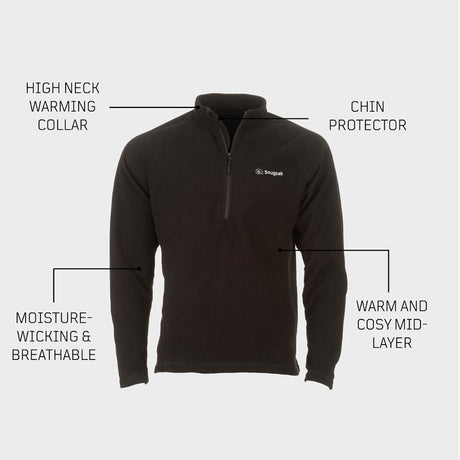 Veste polaire Snugpak Impact Fleece Shirt en polyester 260 g/m² col montant
