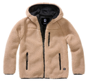 Veste polaire enfant Brandit Teddyfleece à capuche maille peluche et quatre poches